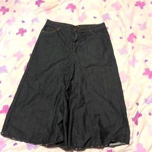 Ashley Stewart denim maxi skirt